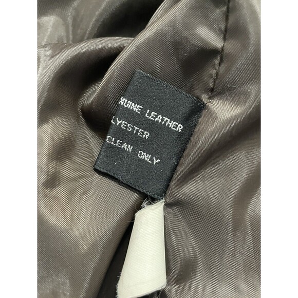 Vintage Dakota Women’s Jacket Size S 100% Genuine Leather Brown Button Down - Picture 8 of 10